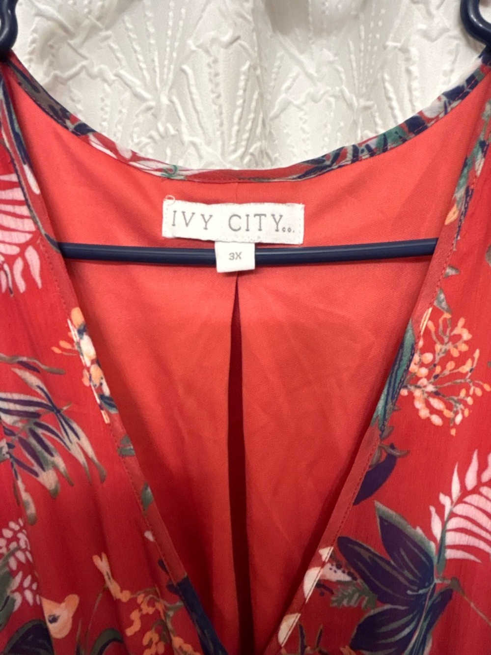 Ivy City Co Red Floral Maxi Wrap Dress - Picture 4 of 7